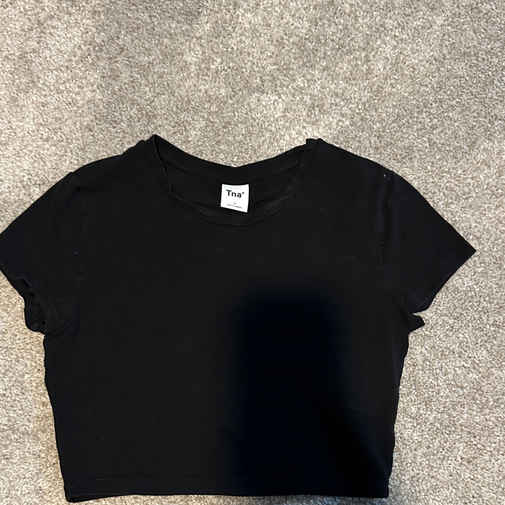 TNA Classic Black Crop Top